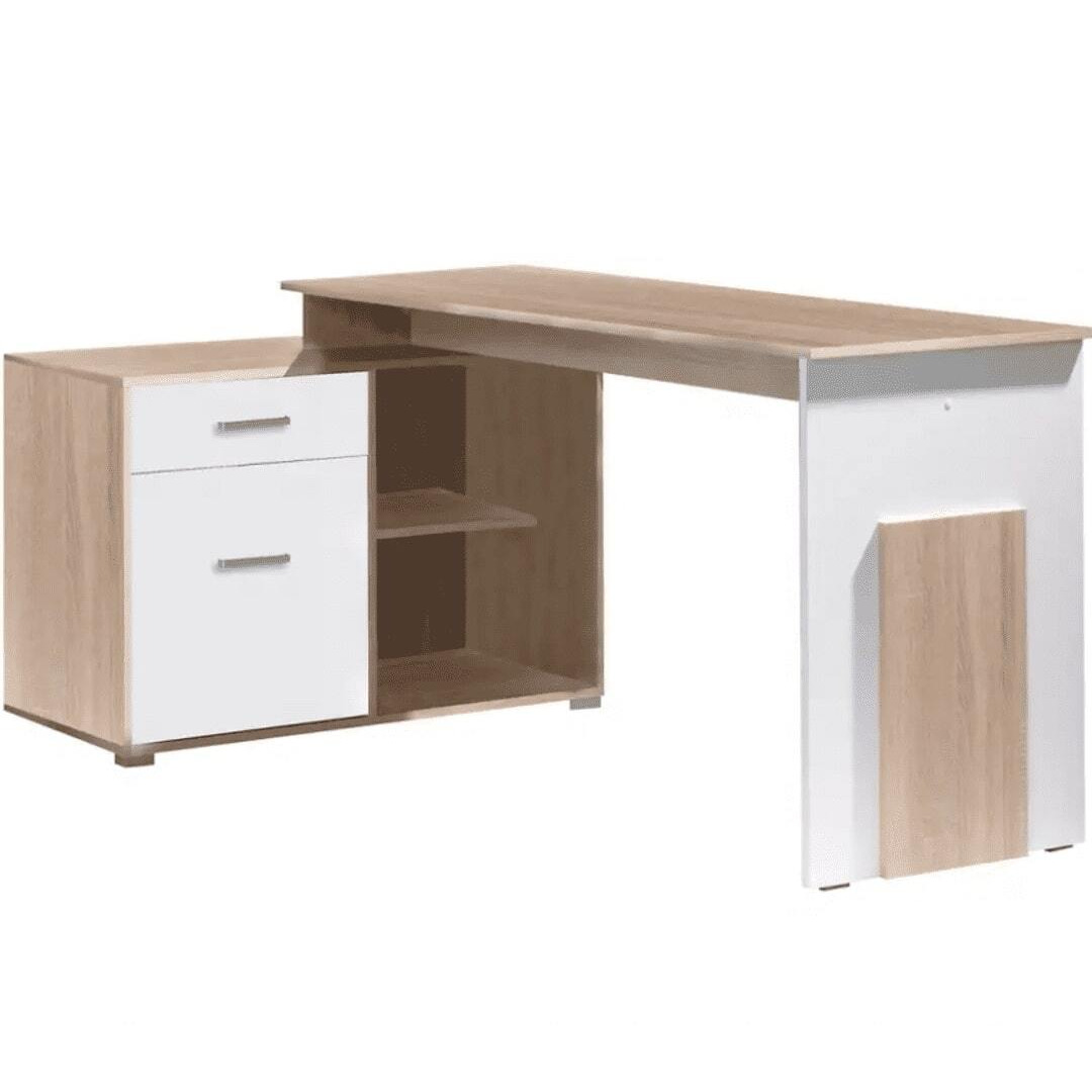Vicco Odin Hoekbureau - 83 X 76 Cm Set Met PC-kast Wit - View #5